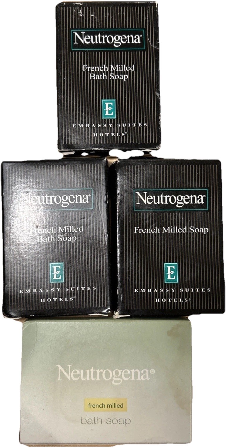 Vintage Neutrogena French Milled Soap Lot of 4 Travel Size Bars