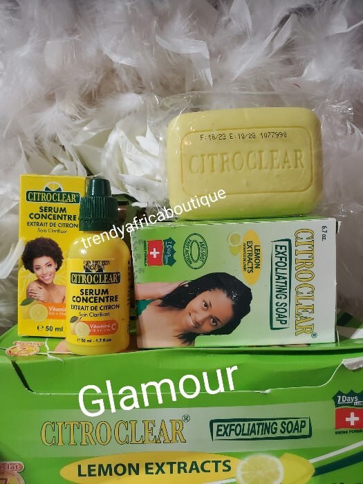 2pc. Citro Clear exfoliating soap & serum with Lemon Extracts, Vit. C