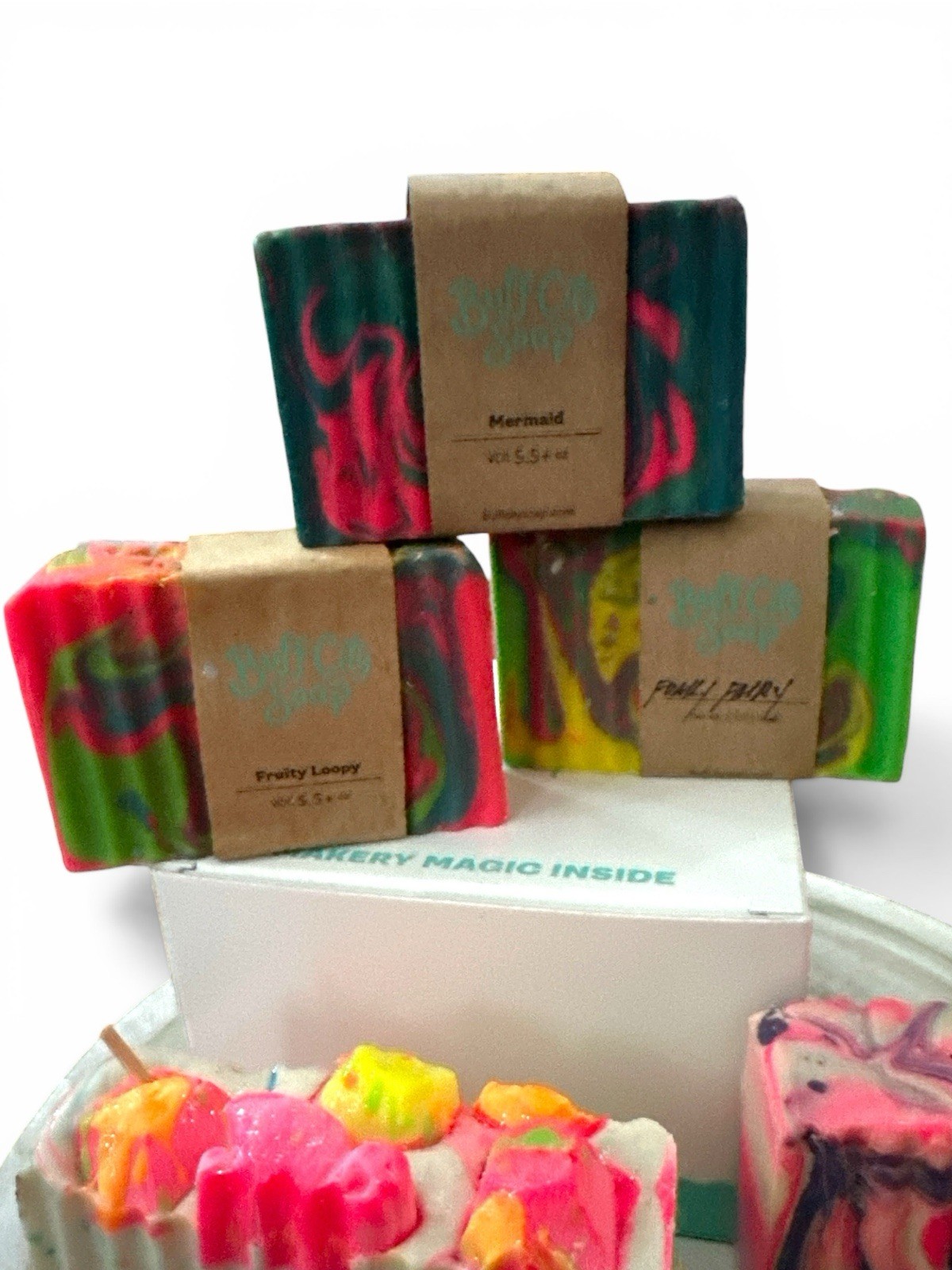 Lot of 5 Buff City Soap Bars Mixed Assortment New & Unused