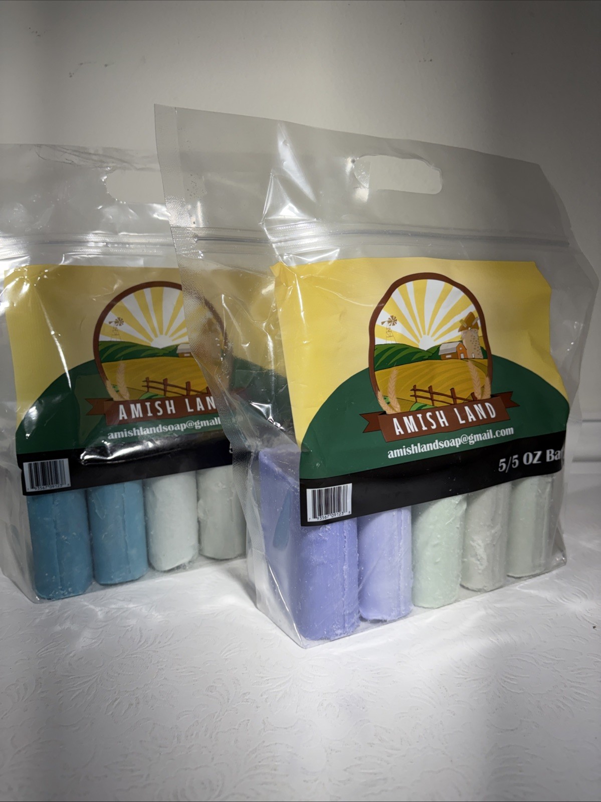 AMISH LAND BAR SOAP 10 5OZ BARS TOTAL 2 BAGS