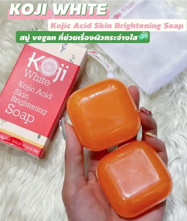 6 x 160 g. Kojic Acid Hyaluronic Brightening Soap Glowing Skin Total 12 Bars DHL