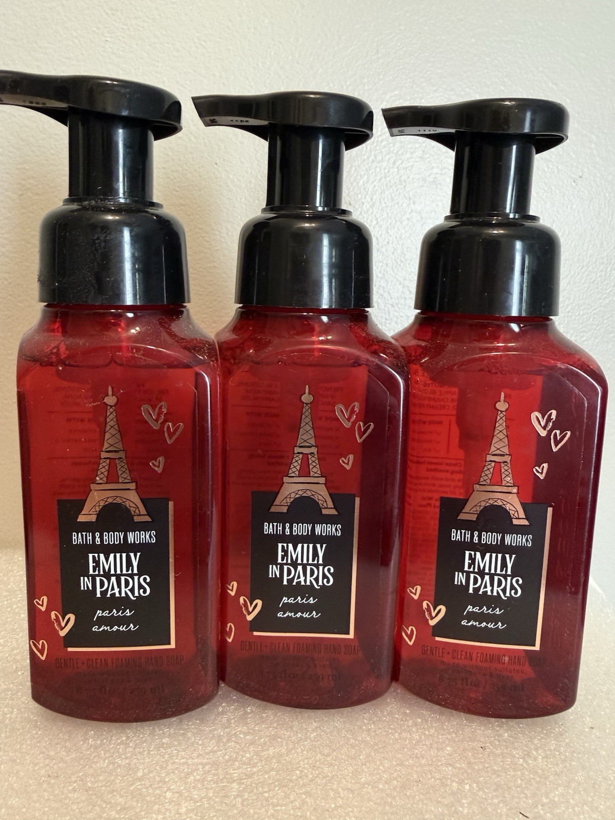 3 New EMILY IN PARIS PARIS AMOUR BATH & BODY WORKS GENTLE FOAMING HAND SOAP