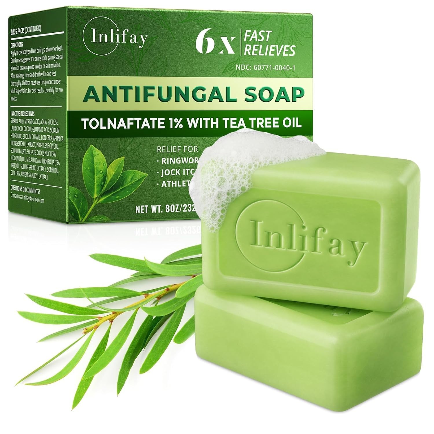 Antifungal Soap Bar for Men: Anti Fungal Skin Soap for Athlete’s Foot, Jock I…