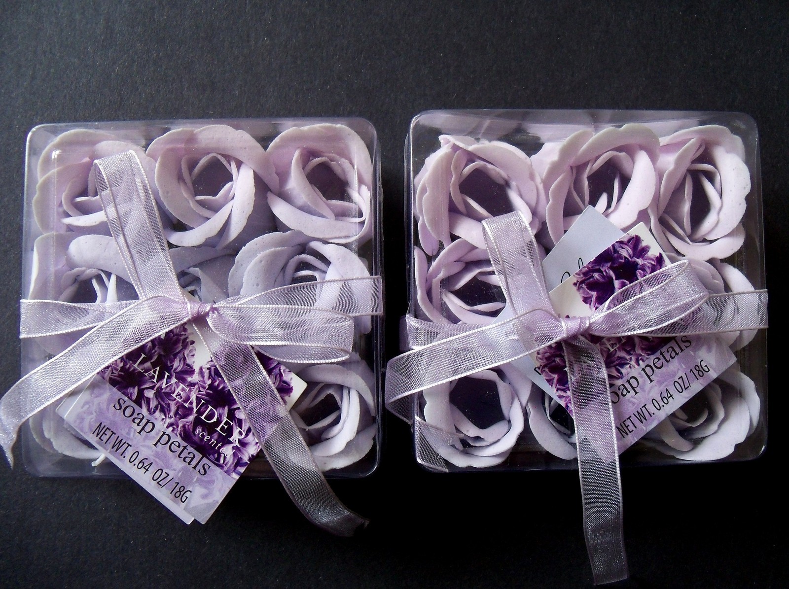 Soap Rose Petals Bath Spa Lavender Scent Purple 2 Boxes of 9 18 Total Glycerin