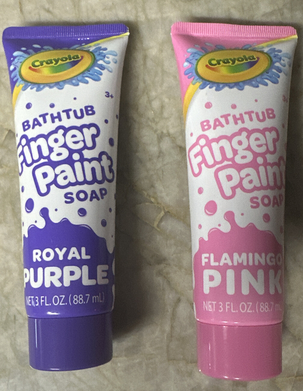 2 Pack- Crayola Bathtub Finger Paint Soap , 3fl. oz. Pink & Purple