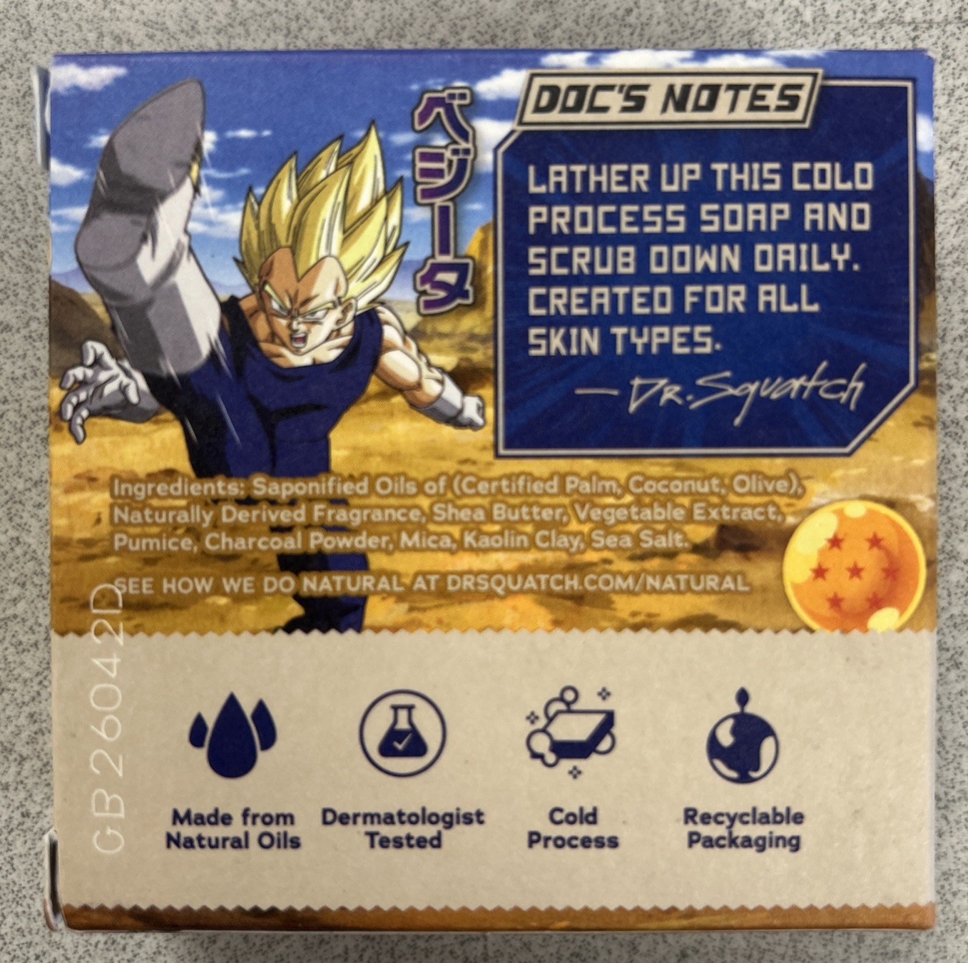 Dr. Squatch FINAL FLASH FRESH Natural Soap Bar MEDIUM Grit DRAGON BALL Z Lmt Ed