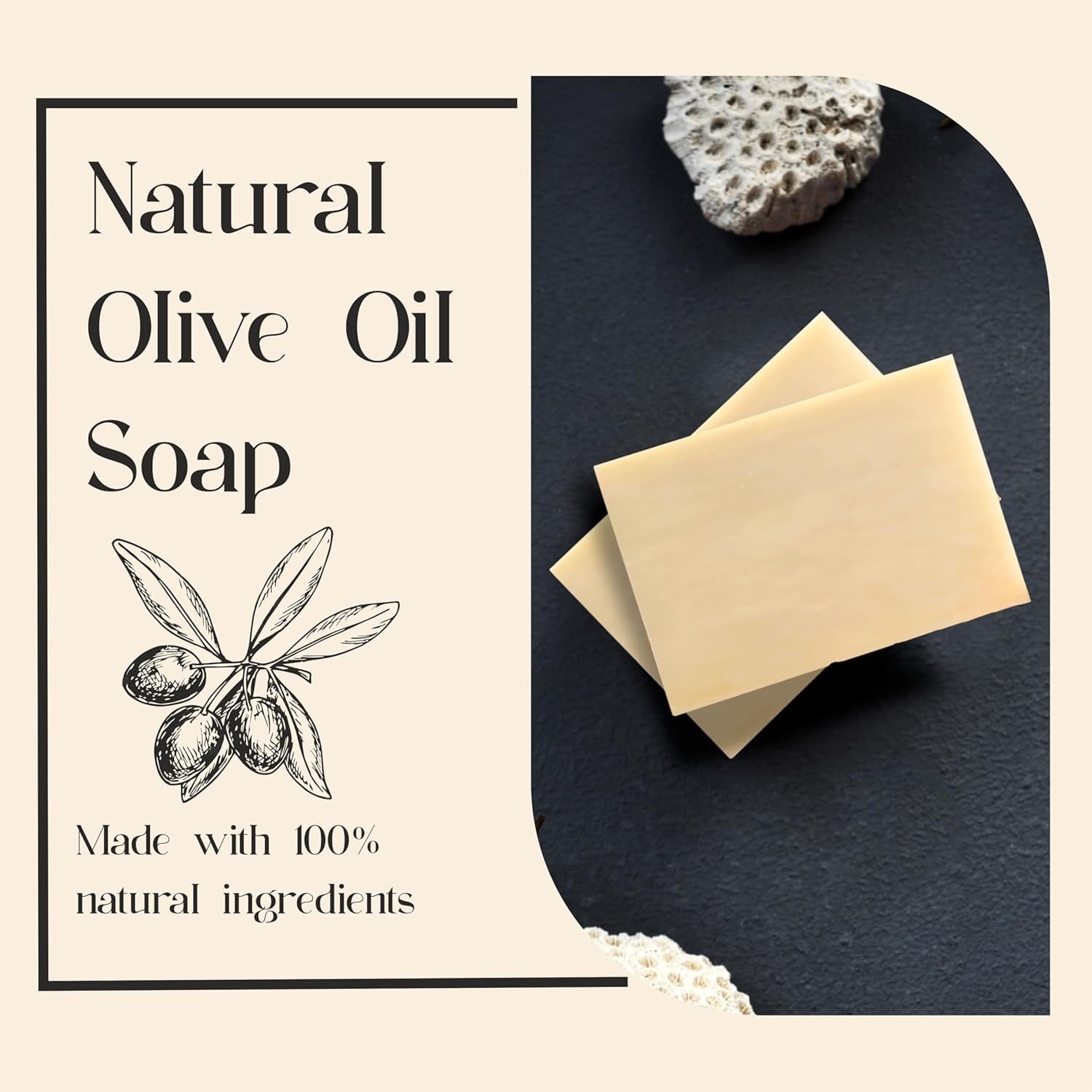 AnatoliaDaphne Olive Oil Soap Bar – Handmade 100% Pure Natural & Vegan 5.3 oz…