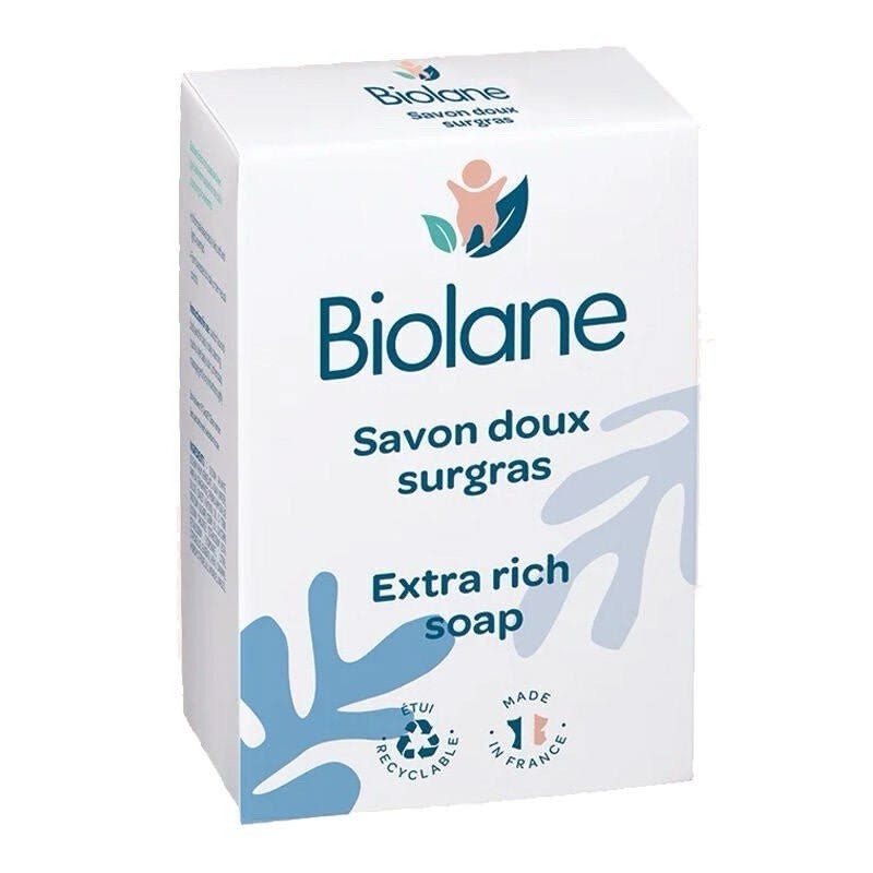 Biolane Extra Rich Body Bar Soap for Body & Hands, White, Unisex Baby