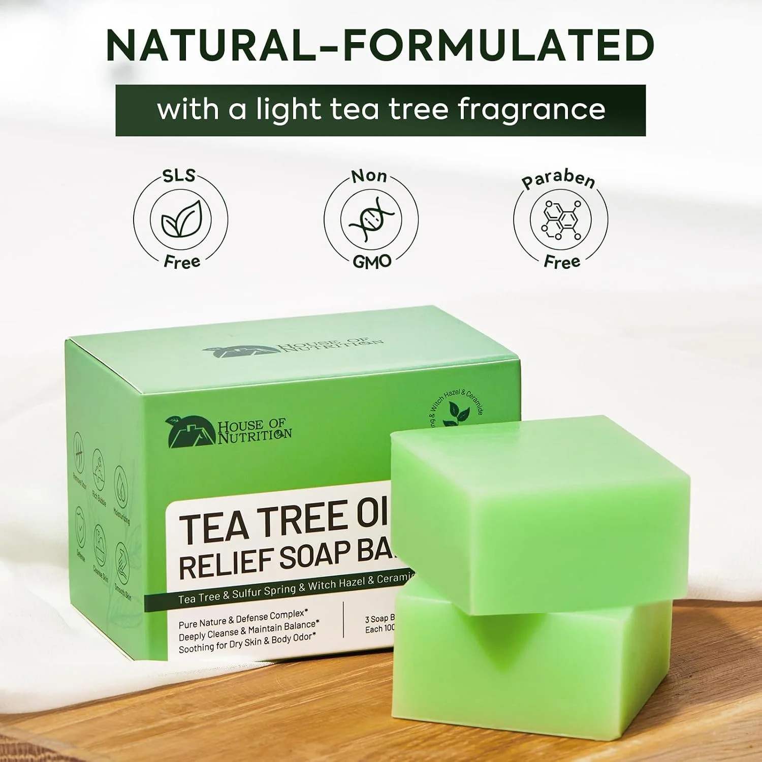 3 Pcs Veloma Antifungal Soap,Veloma Soap,Soothing Tea Tree & Eucalyptus, Deep Po