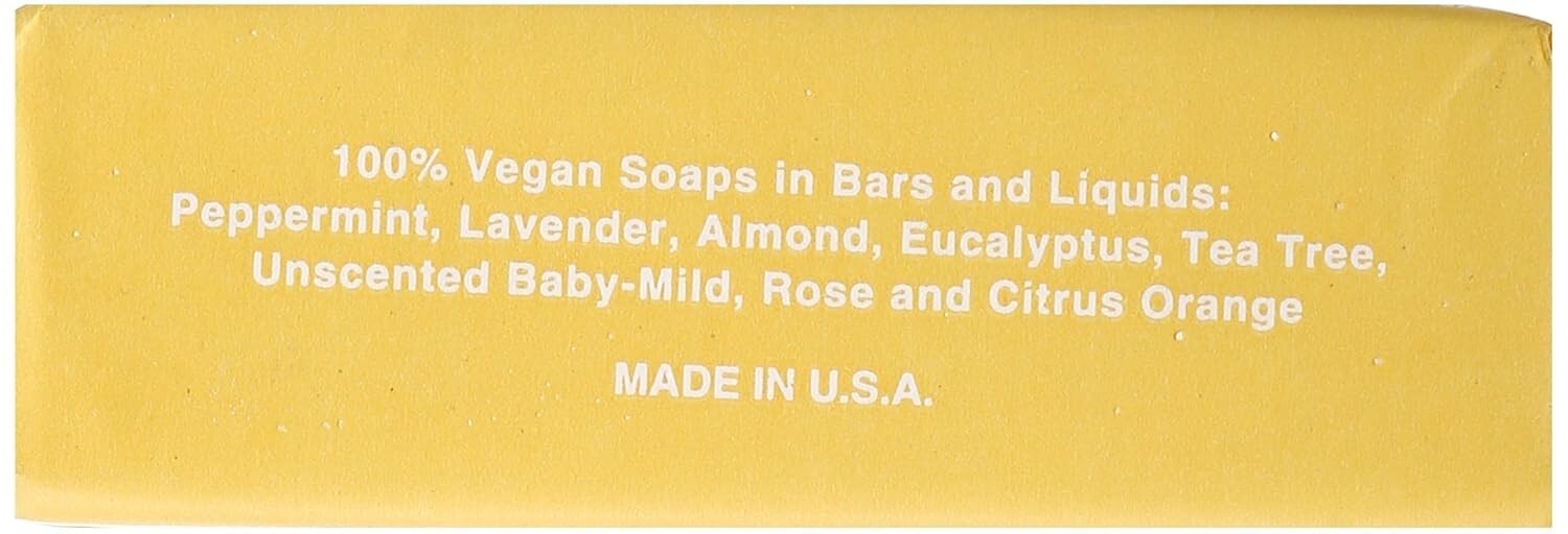 Dr. Bronner’s Citrus Orange Castile Bar Soap 5 oz All One Hemp Natural Cleanse