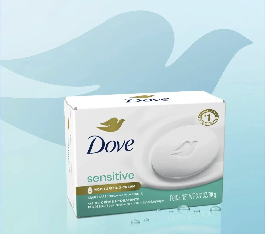 § DOVE (3.17 Oz.) Bar 🩵🫧 •SENSITIVE• 🩵🫧 Moisturizing Cream Beauty Bar 🫧.