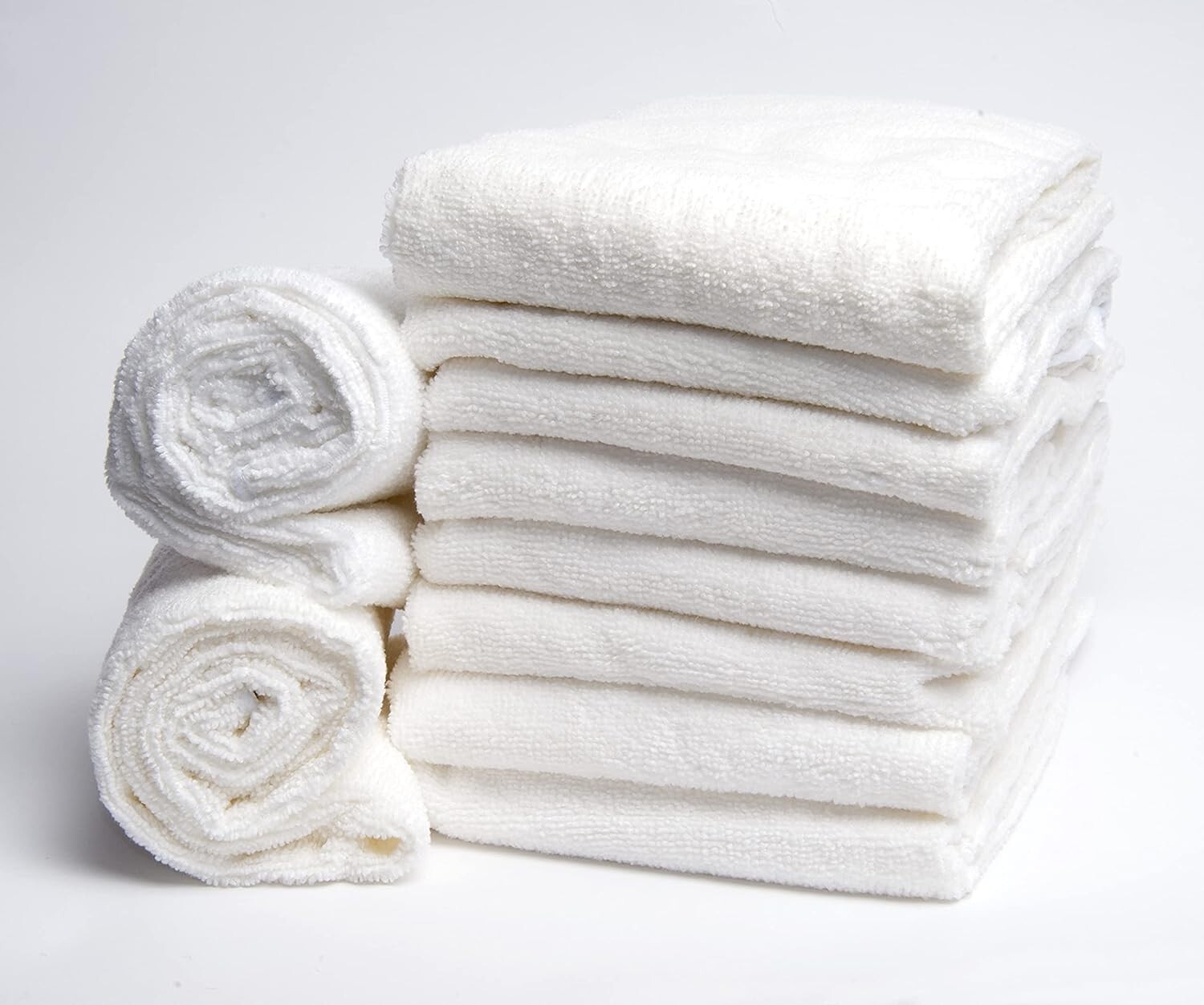 Fromm Softees Microfiber Salon Hair Towels 16″ x 29″ (White) 10 Count