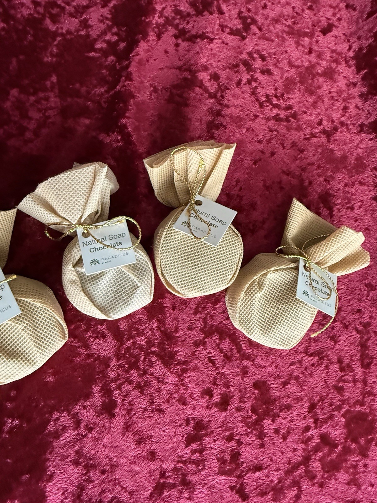 Rare.Set Of 6, 1.5” By1” Round Natural Chocolate Soap Paradisus Melia Punta Cana