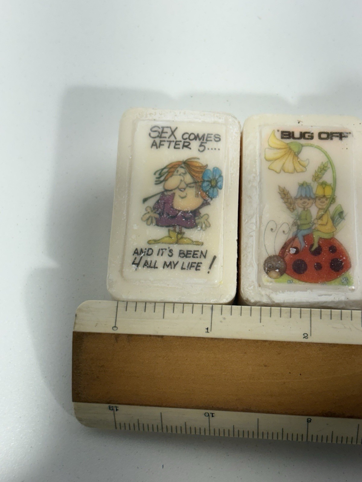 Vintage 4 Bars Katherine Gray Soap Funny Sex After , Bug Off, Wash, Booze Answer