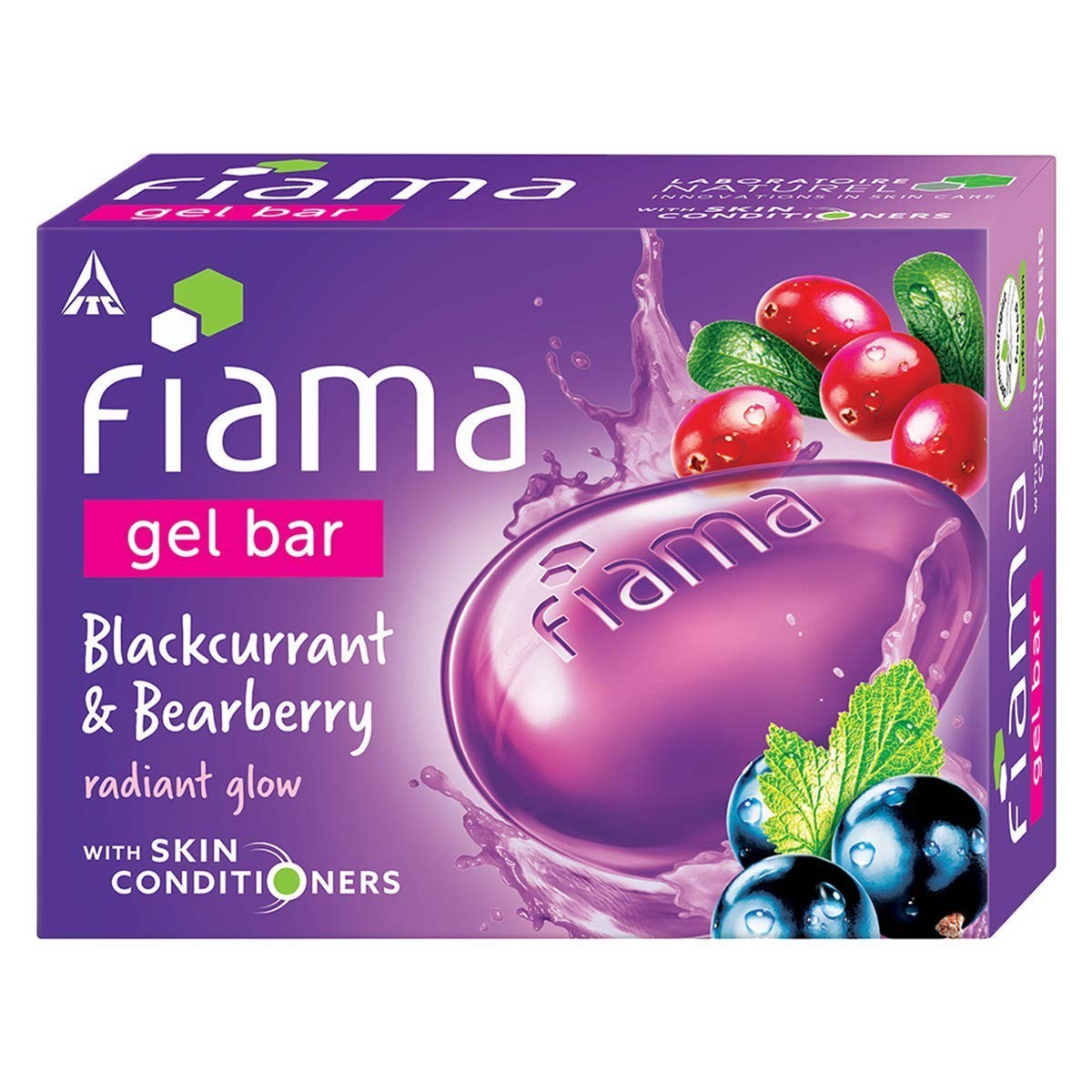 Fiama Gel Bar Blackcurrant and Bearberry for radiant glowing skin 125gm Free Shi