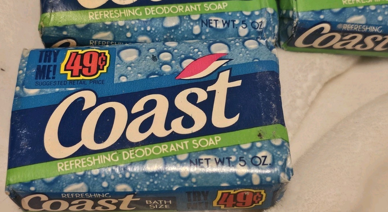 7x Coast Deodorant Bar Soap Vintage 5 Oz Refreshing New Late 70s-80s