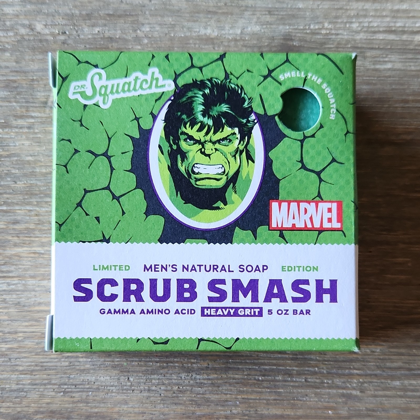 Dr. Squatch Marvel Men’s Body Bar Soap 5oz Divine Storm + Scrub Smash