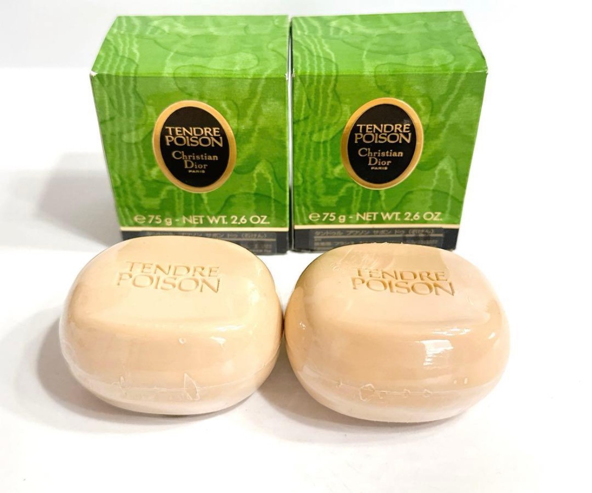 Christian Dior Tender Poison 75g/2.6 oz ×2 Perfumed Soap New