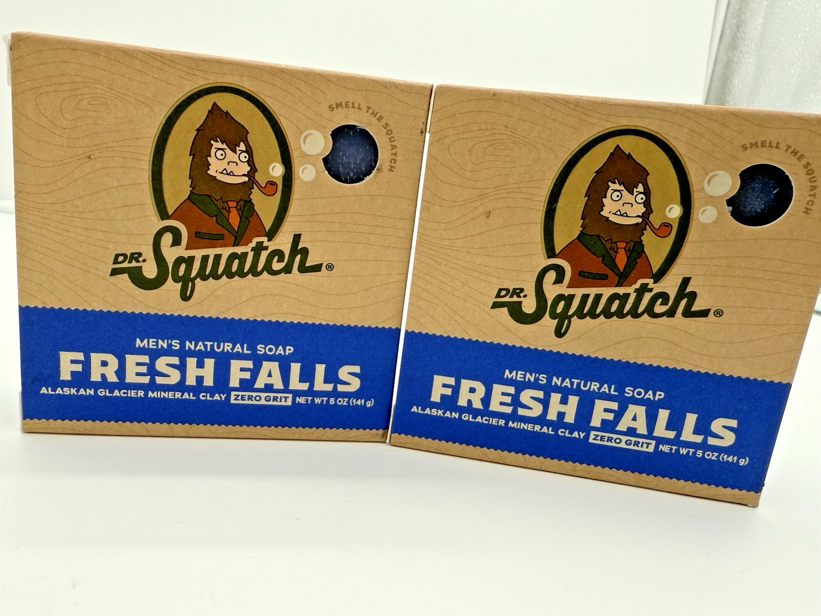Dr. Squatch All Natural Bar Soap for Men Zero Grit Fresh Falls 5 oz – 2 bars