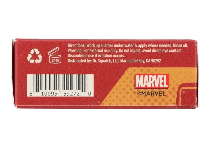 Dr. Squatch Marvel Limited Edition (Iron Man) Stark Cleanse 5oz Soap Bar