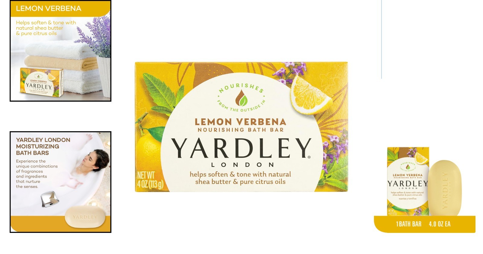 Lemon Verbena Shea Butter Bath Bar 4oz – Naturally Moisturizing Luxury Soap