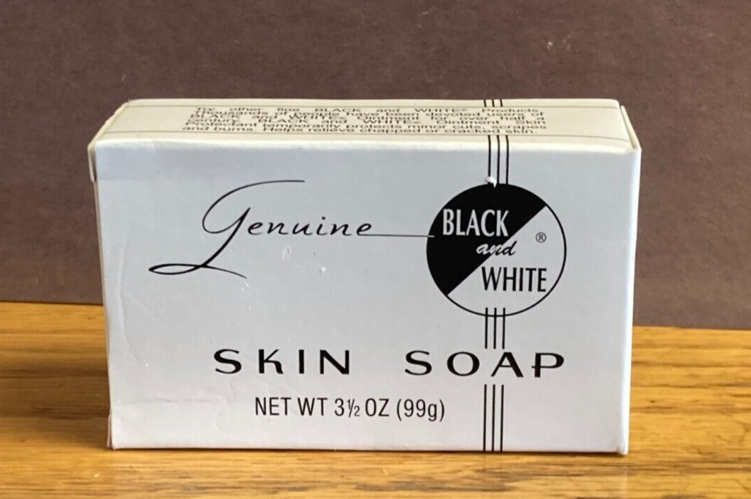 Genuine Black & White Skin Body Bar Soap Soothe Itching & Burning 3.5oz