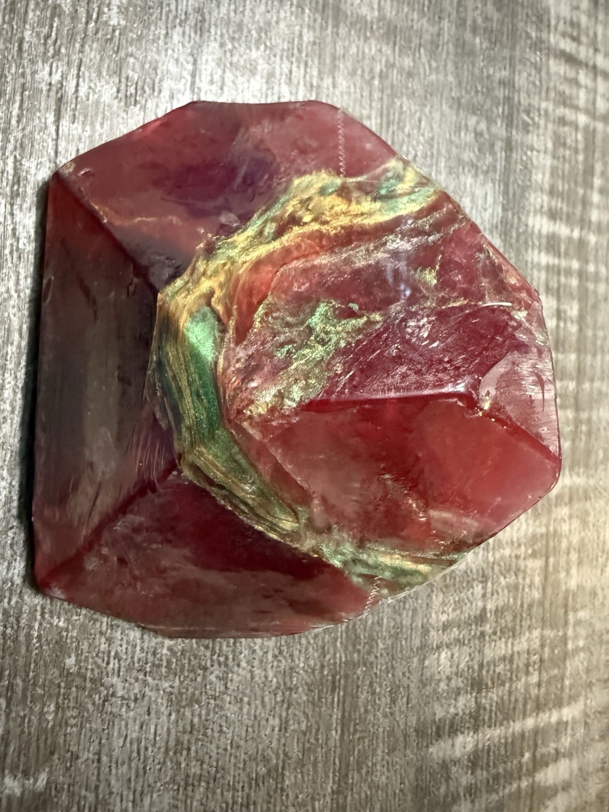 SoapRocks, “Garnet” One 4 Oz Bar, Crimson Cranberry Fragrance.