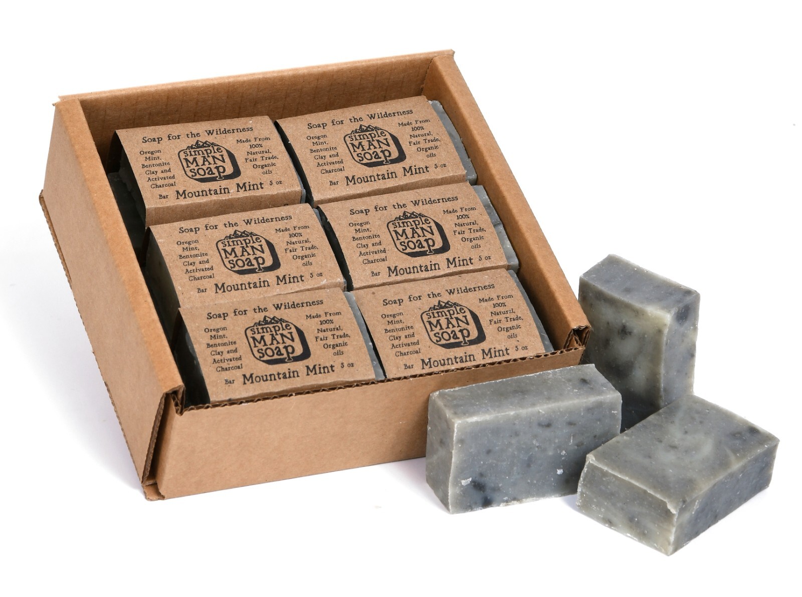 Organic Men’s Bar Soap, Pine Tar Oats Cedar Citrus Mint, Bath Soap by SimpleMan