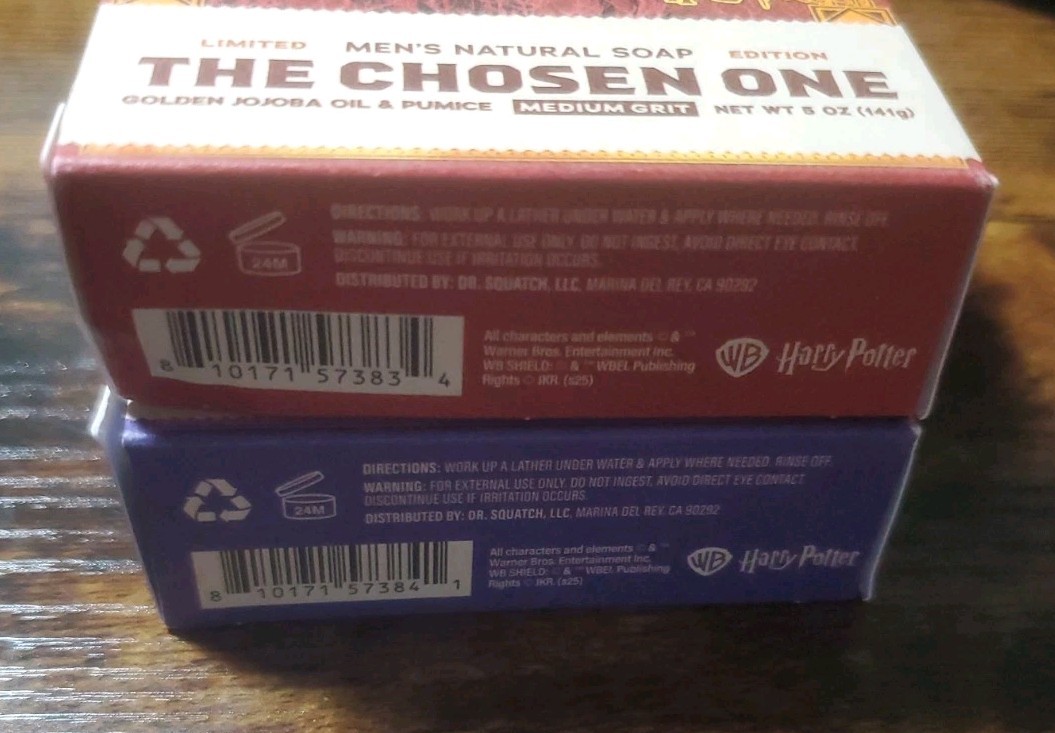 Dr Squatch Harry Potter The Chosen One & Voldemort You Know Who Natural Soap Set
