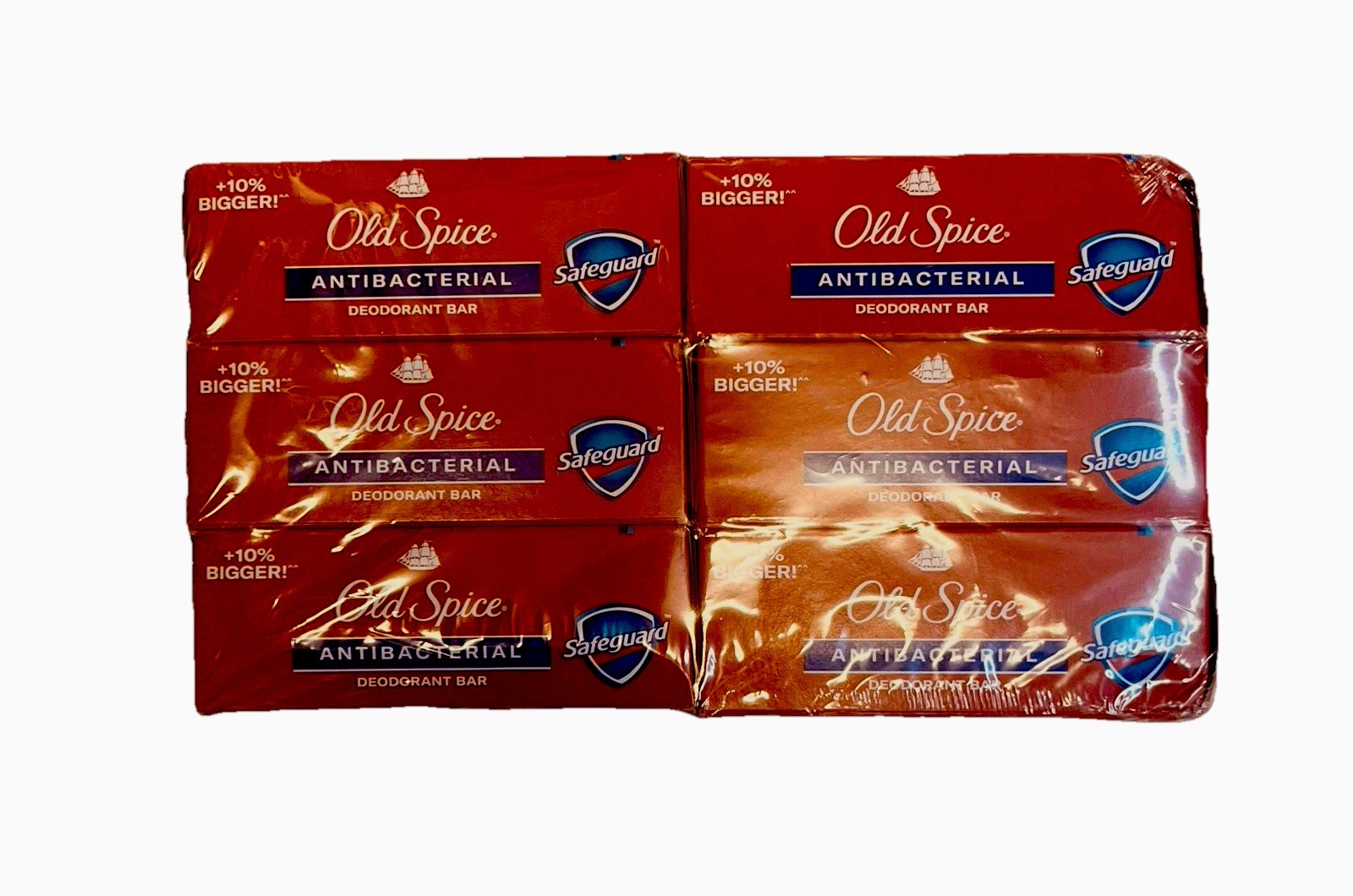 6 Safeguard Old Spice Antibacterial Deodorant Bar 5.04 oz. each (1-sealed 6pk)