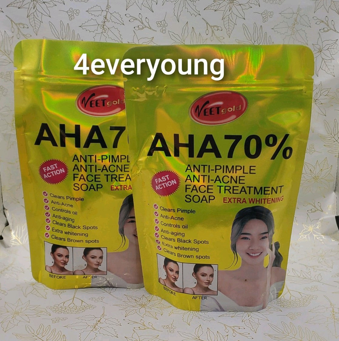 Veet Gold AHA 70% Anti Pimple,Anti Acne And Face Cream Veet Gold face Soap
