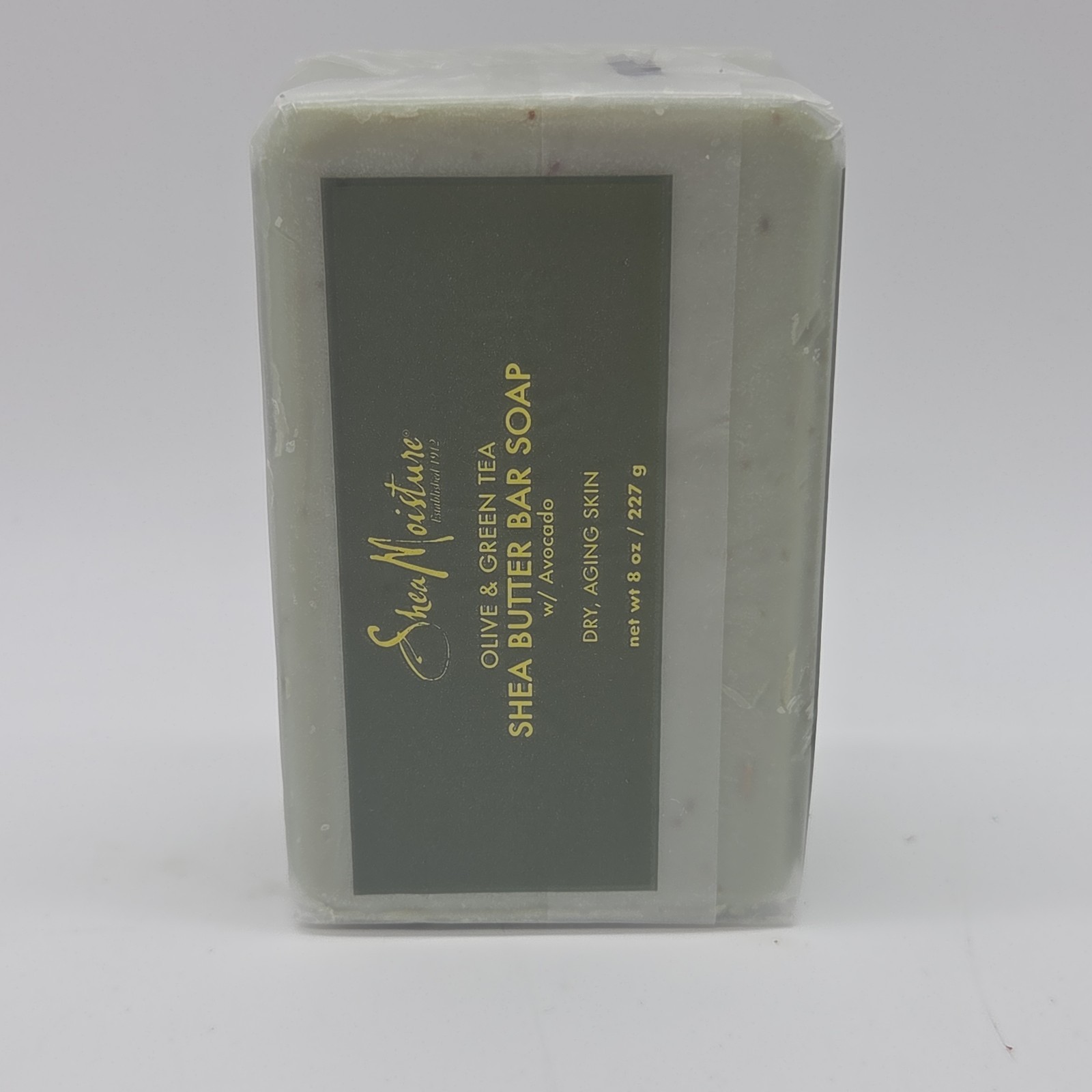 Shea Moisture Olive & Green Tea Shea Butter w Avocado Soap Bar Aging Skin 8oz