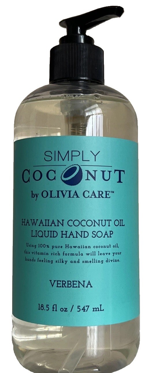 Simply coconut VERBENA HAWAIIAN Coconut Oil by olivia care hand soap 18.5 oz
