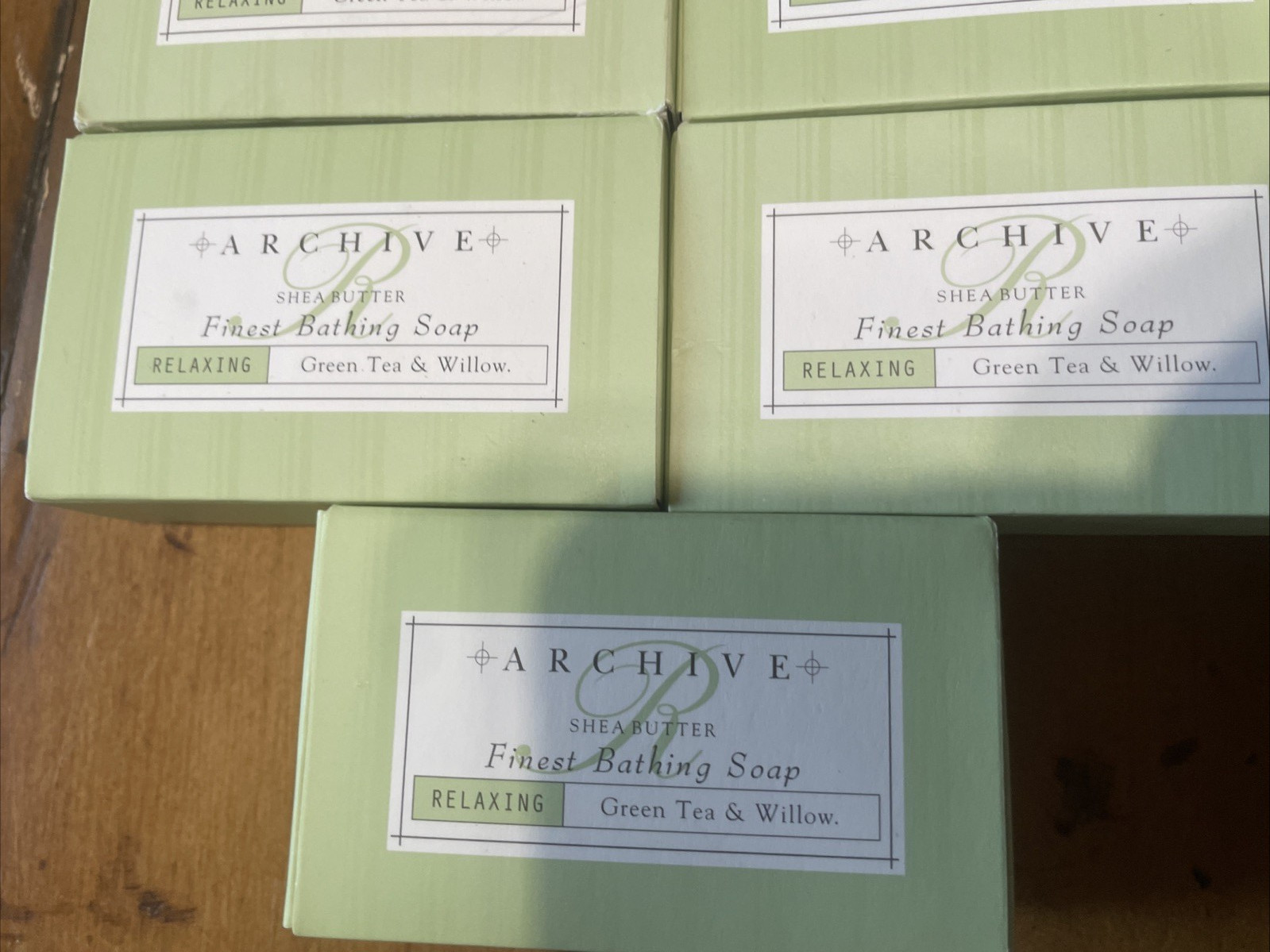 Archive Shea Butter Relaxing Green Tea & Willow Bath Soap – 2 oz Each (Lot of 7)