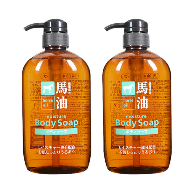 Horse Oil Moisture Body Soap 600ml (Pack of 2) Imported from Japan