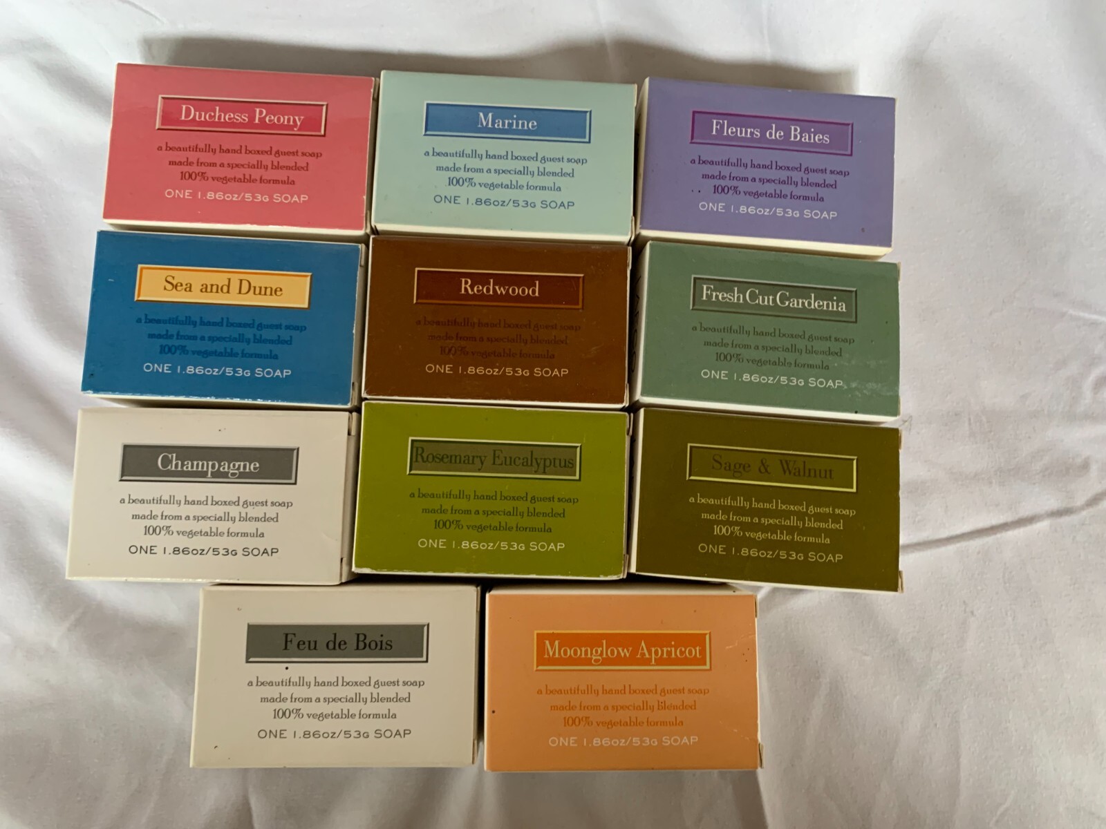 Lot of 11- NOS Lafco Vegan/ Gluten Free Soap Set Italy 1.86 oz Bar Travel/guest