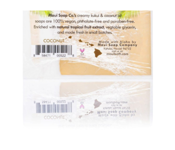 Maui Soap Co – Coconut Bar Soap w/ Kukui & Coconut Oil (2 bar)