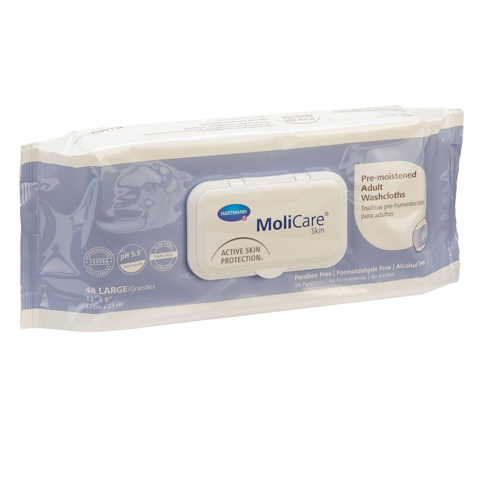 MoliCare Skin Personal Cleansing Wipe 9 x 13″ 225600 12 Pack 576 Wipes