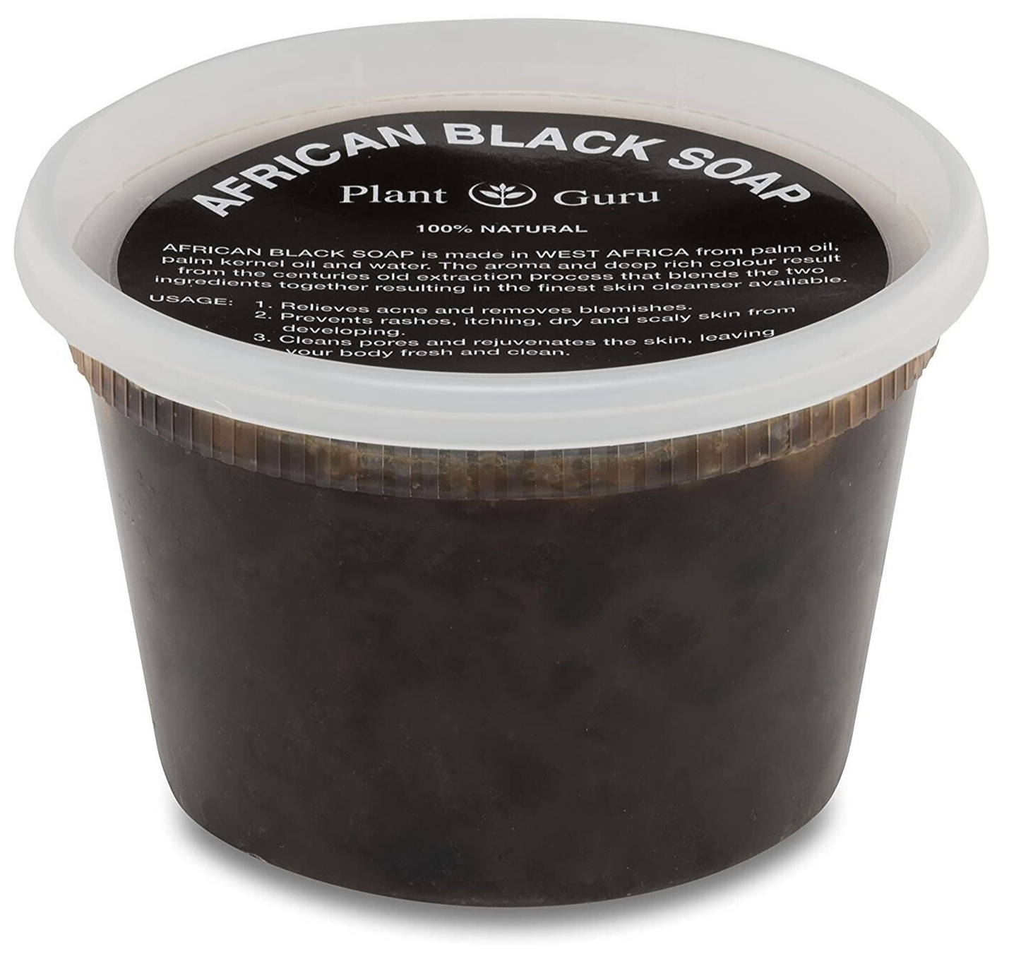 Raw African Black Soap Paste 1 lb. 100% Pure Natural Organic Face Body Wash