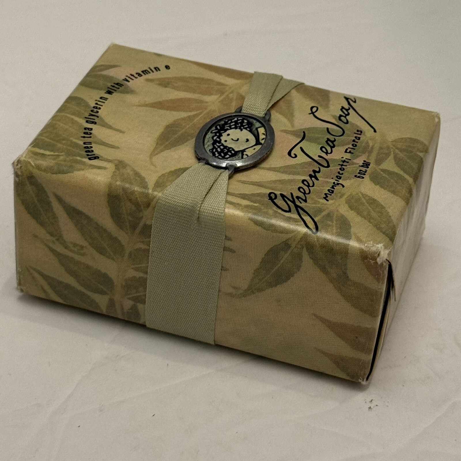 Mangiocatti Florals Green Tea Glycerin with Vitamin E Soap Bar 6 oz Bar