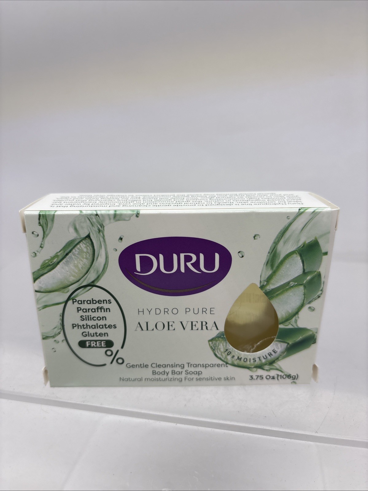 6 X DURU ALOE VERA Hydropure Gentle Cleansing Body Bar Soap 3.75oz Ea. (B91