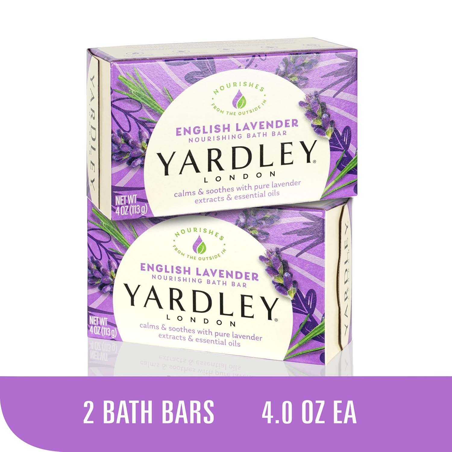 Lavender Bar Soap 2 Count Moisturizing Cleansing Natural Botanical Relaxing