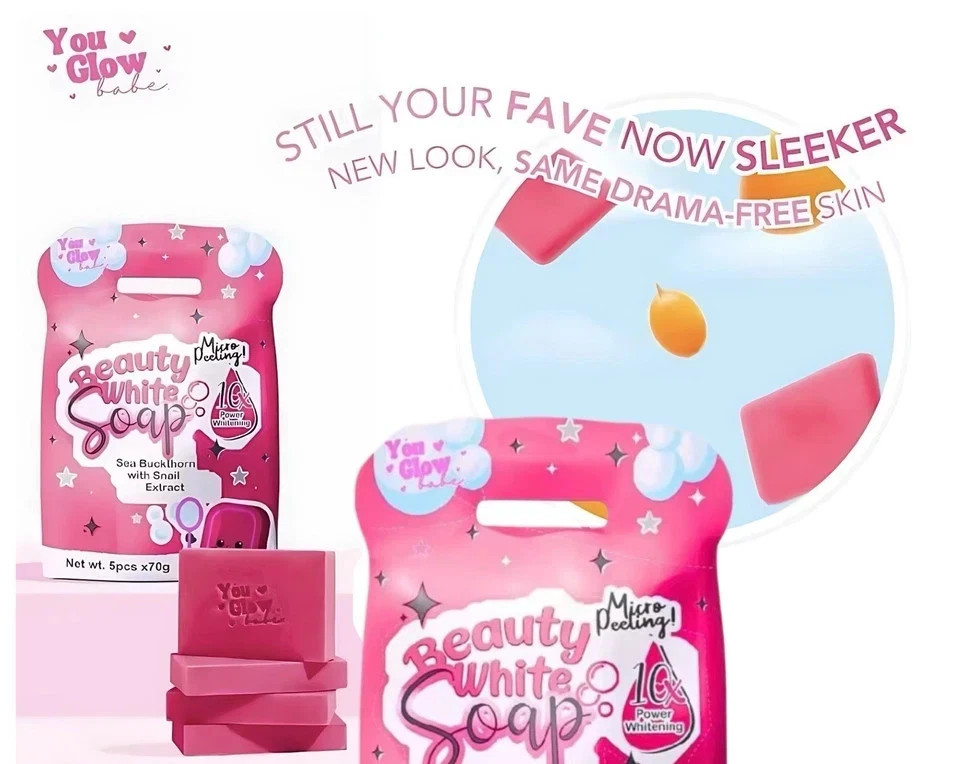 Beauty White Soap by You Glow Babe 5 Bars x 70g – 2 Pack