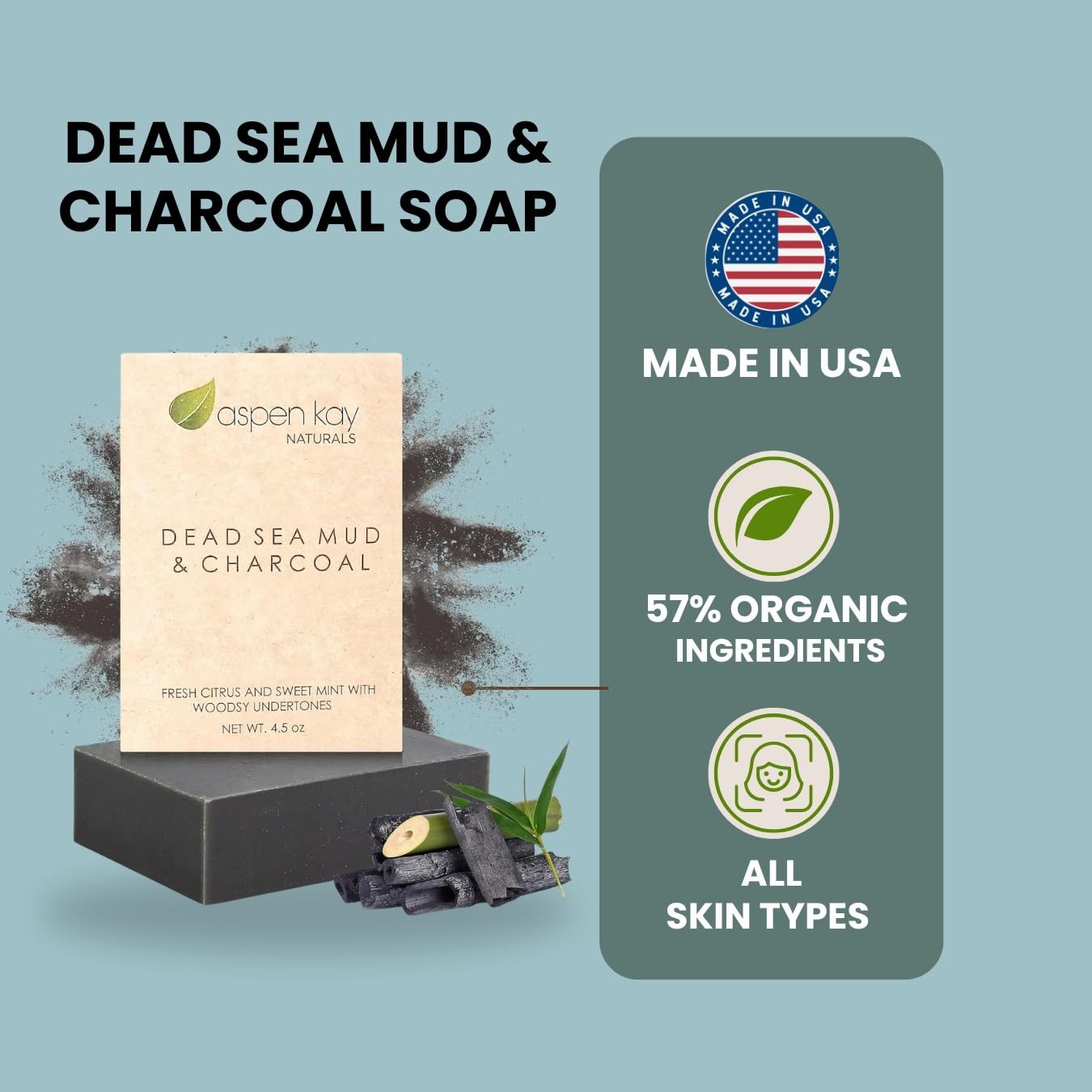 Nourishing Charcoal & Dead Sea Mud Soap – Perfect for Acne-Prone Skin