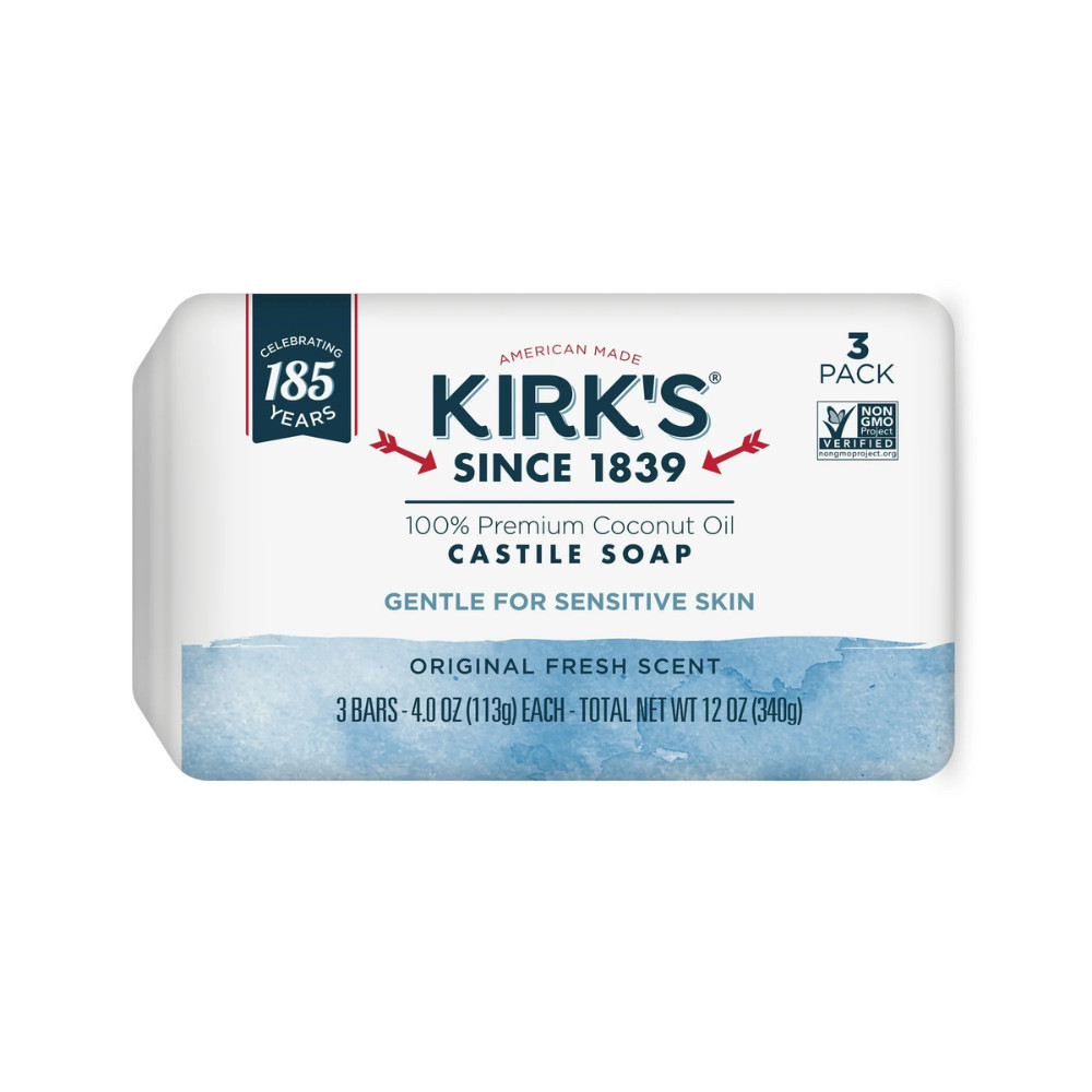 (16 Pack) Kirk’s Original Fresh Scent Gentle Castile Soap Simple, Gentle, Clean