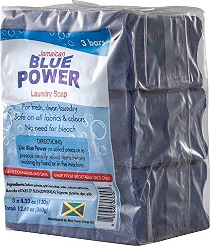 Jamaican Blue Power Laundry Soap, 4.23 Ounce Pack of 3