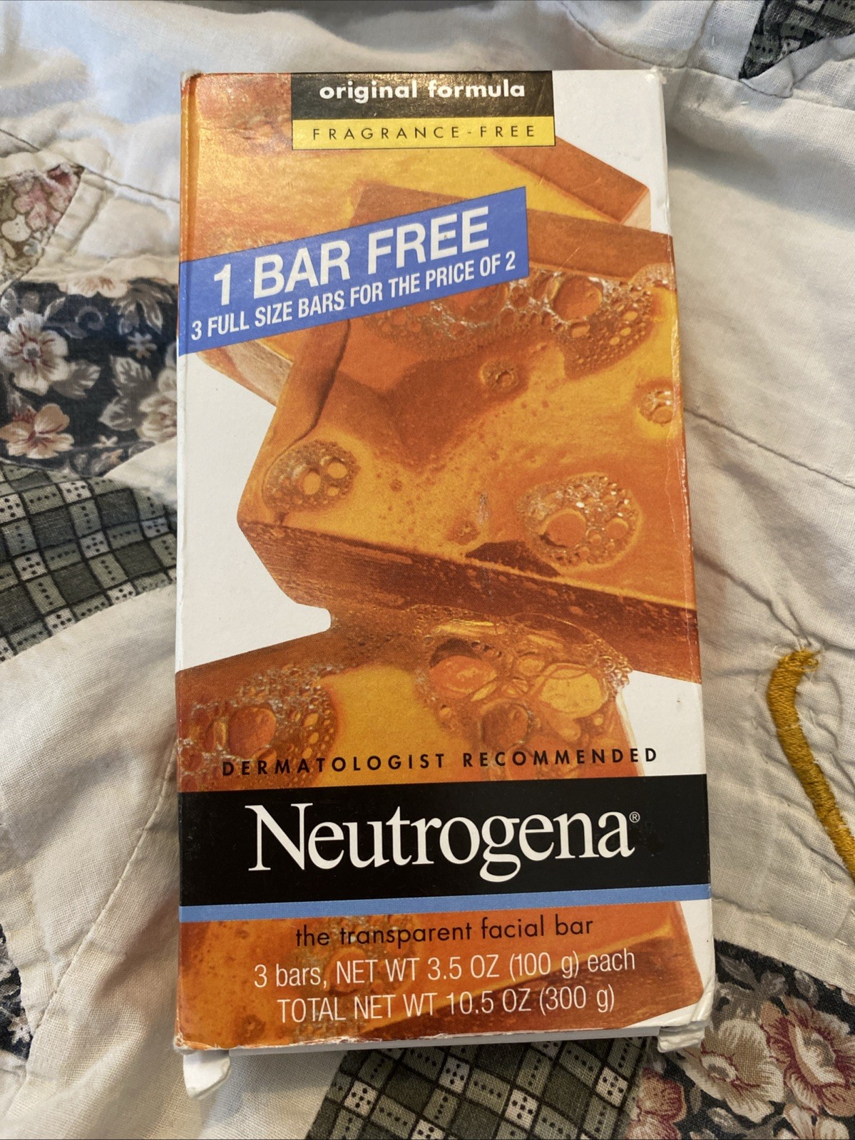 Neutrogena Transparent Facial Bars BONUS PACK 3x 3.5oz