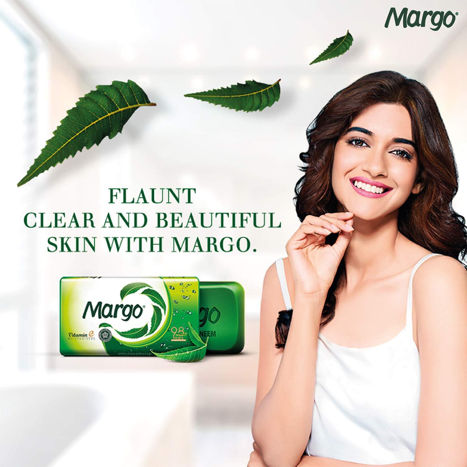 Margo Original Neem Soap 75g X 4, 300 gram With Goodness of 1000 Neem Leaves