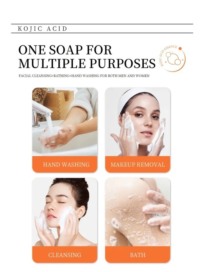 2 Pack Kojic Acid Soap Skin Whitening Bleaching Lightening Face & Body US