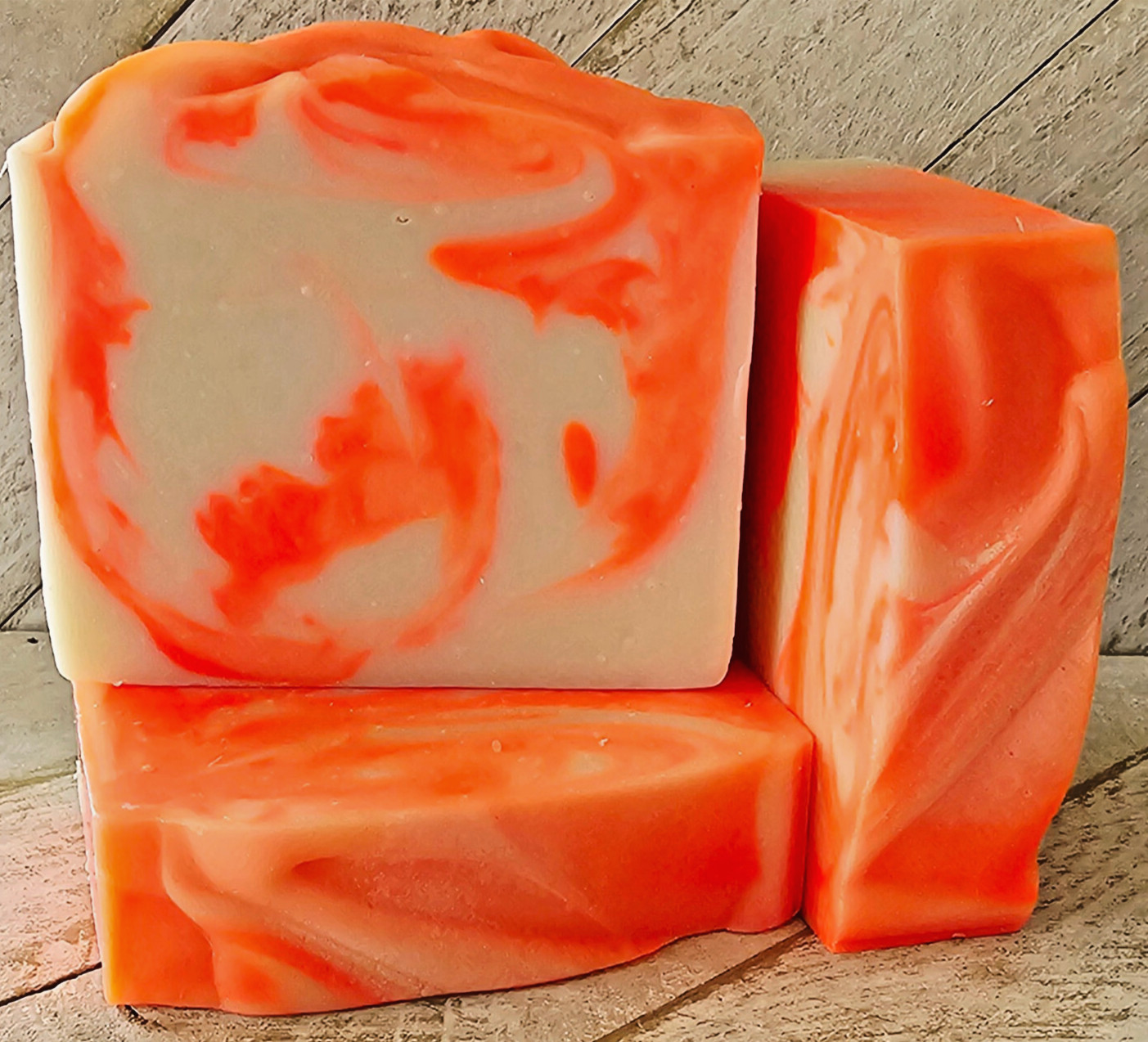 Handmade Goat Milk Soap GEORGIA PEACH, Made in USA, Ships fast & samples.
